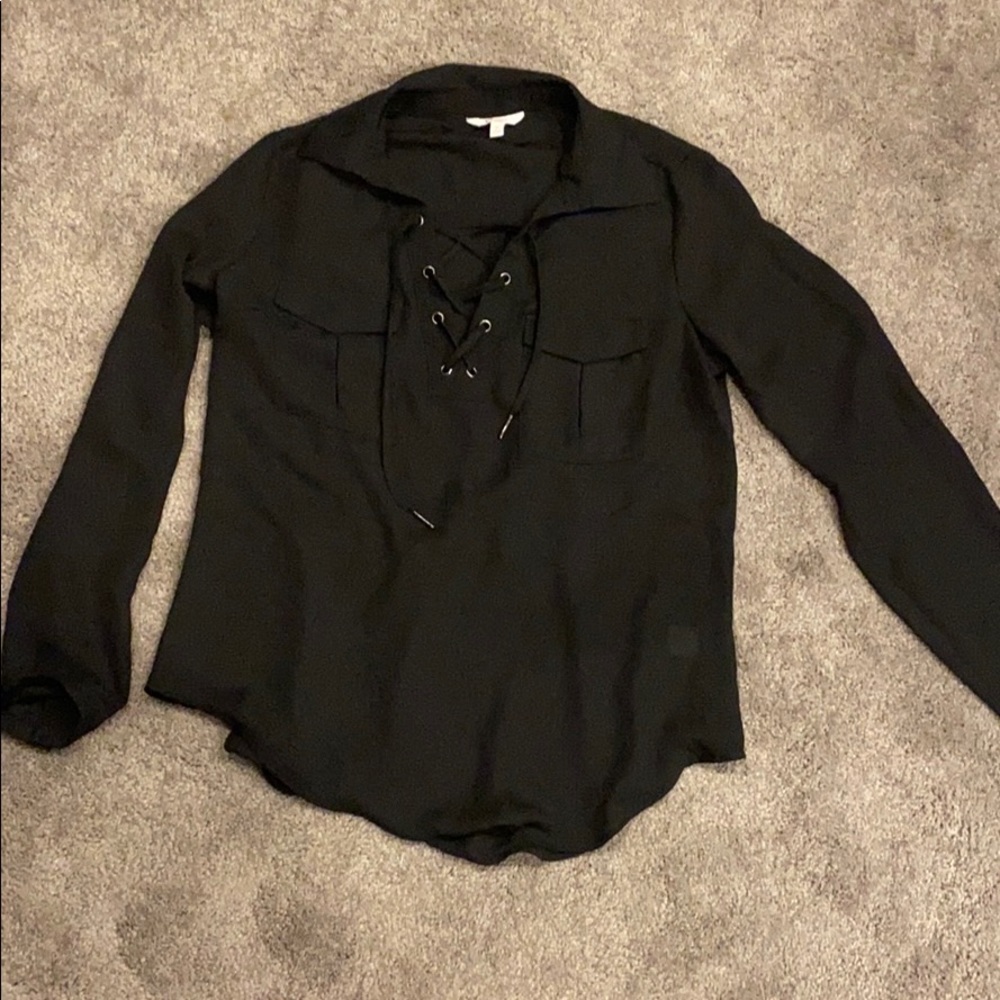 Shear black long sleeve